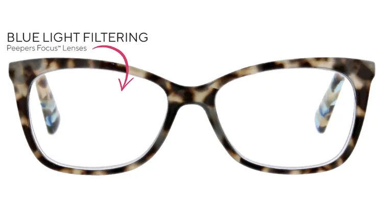 PEEPERS SEE THE BEAUTY READERS - GRAY TORTOISE