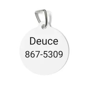 Personalized Customized Pet Tag, Double Side Print, Solid Metal, Dog Tag, Metal Clip Included, FREE Shipping, Made in USA!!