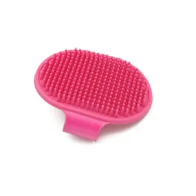 Pet Massage Rubber Bath Brush for Dogs, Cats, Rabbit, &amp; Hamster | Grooming Shampoo Washing Hand Brush - 1 Piece