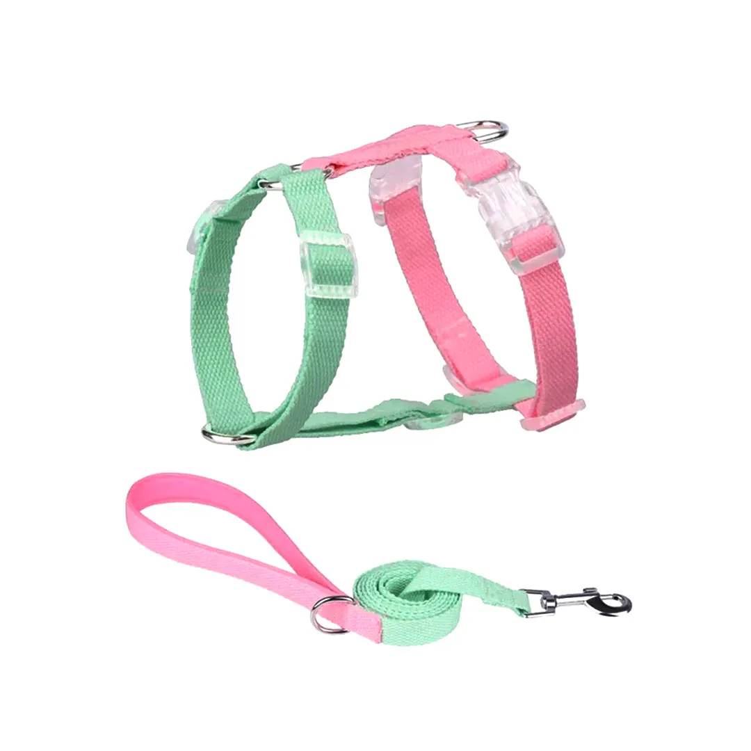 PetAffairs Dog Harness and Leash Set Nylon Pet Harness with Leash