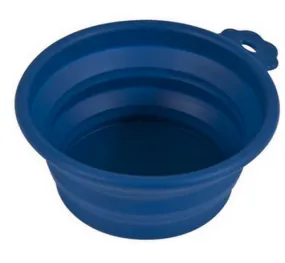 Petmate Silicone Blue Collapsible Travel Bowl (1.5 Cups)