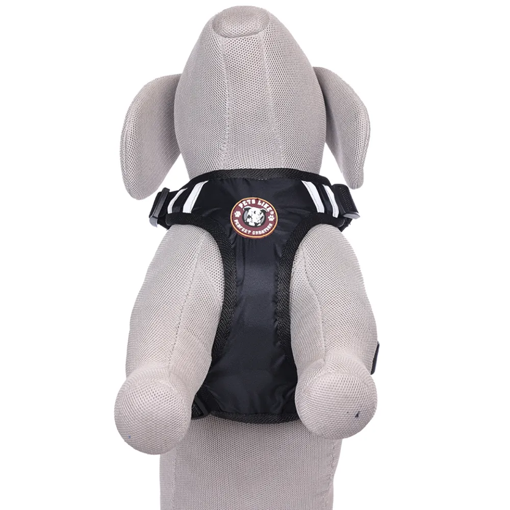 Pets Like Padded Double Side Harness for Dogs (Black)