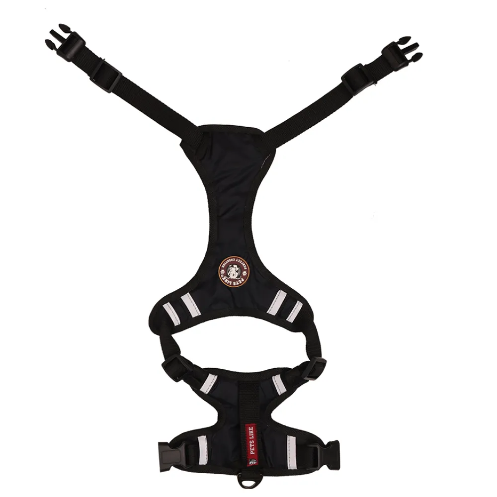 Pets Like Padded Double Side Harness for Dogs (Black)