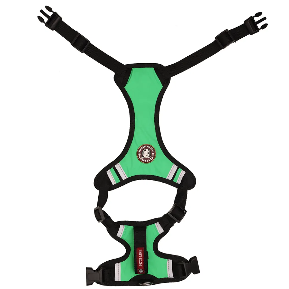 Pets Like Padded Double Side Harness for Dogs (Leafy Green)