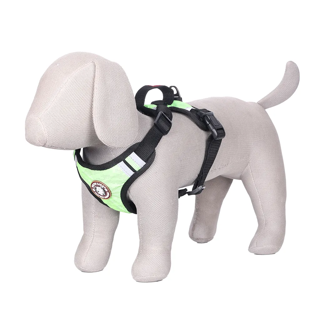 Pets Like Padded Double Side Harness for Dogs (Neon Green)