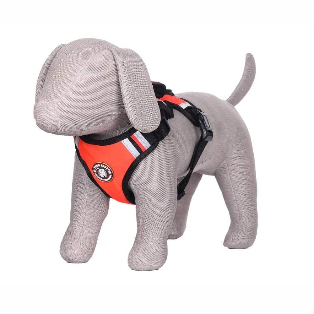 Pets Like Padded Double Side Harness for Dogs (Orange)