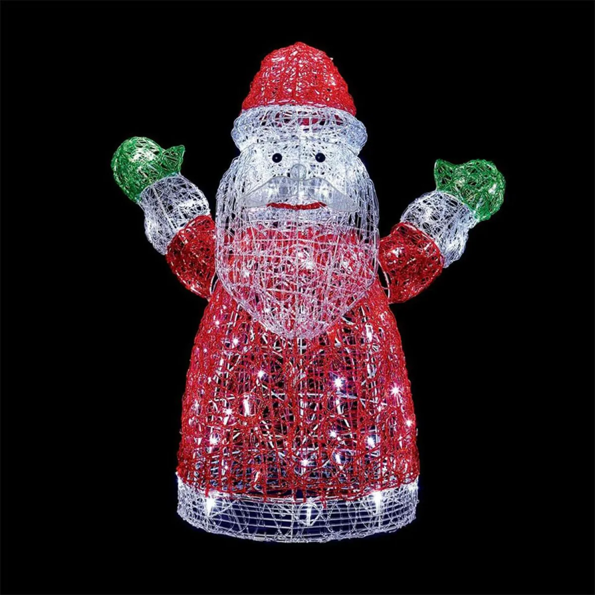 Premier 76cm Acrylic Santa With 96 White LEDs