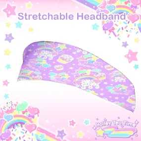Rainbow Sweets Purple Stretchable Headband [Made To Order]