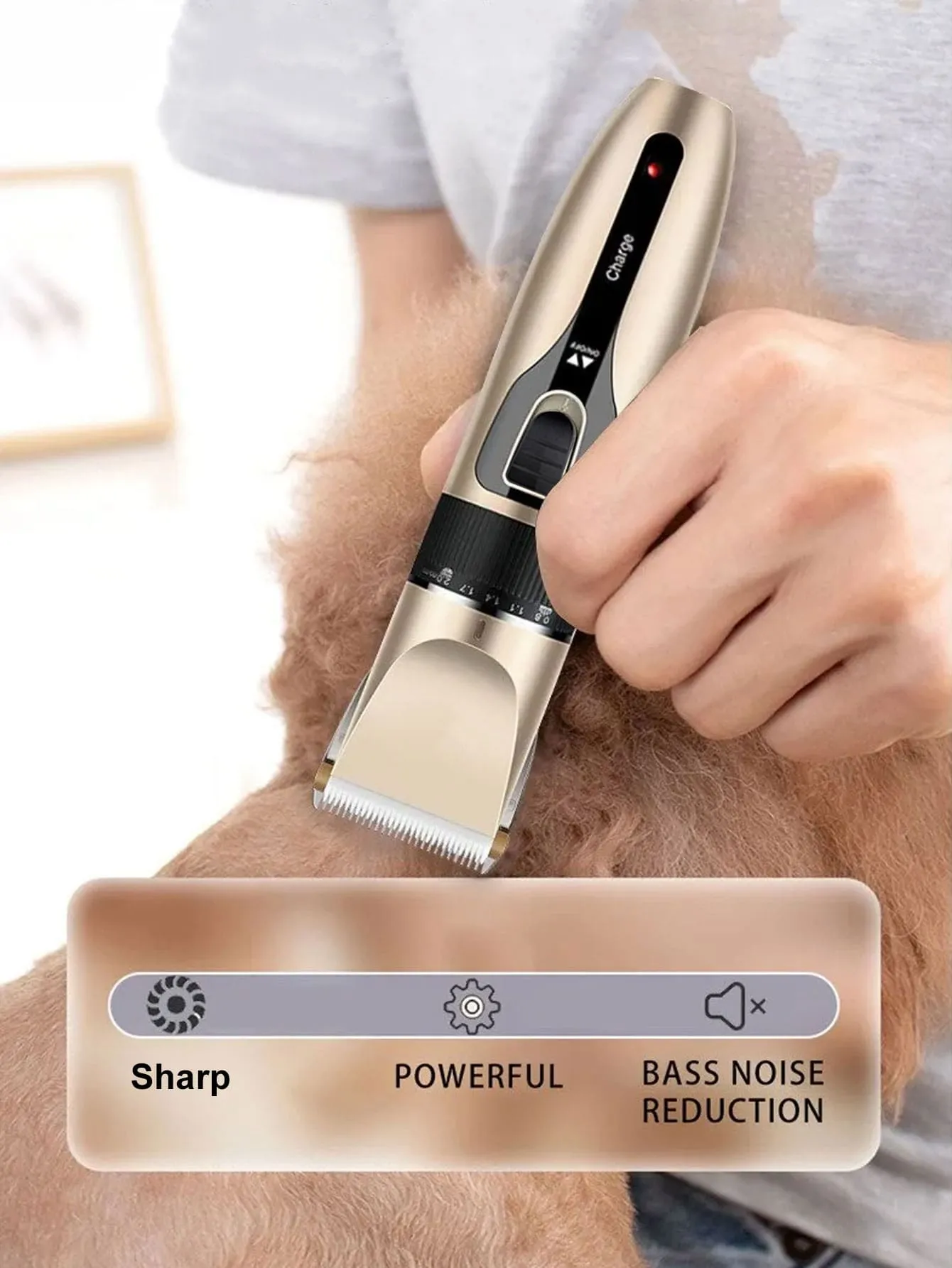 Rechargeable Pet Shaver Clippers Electric Quiet Grooming Hair Clippers Set for Dogs Cats Pets