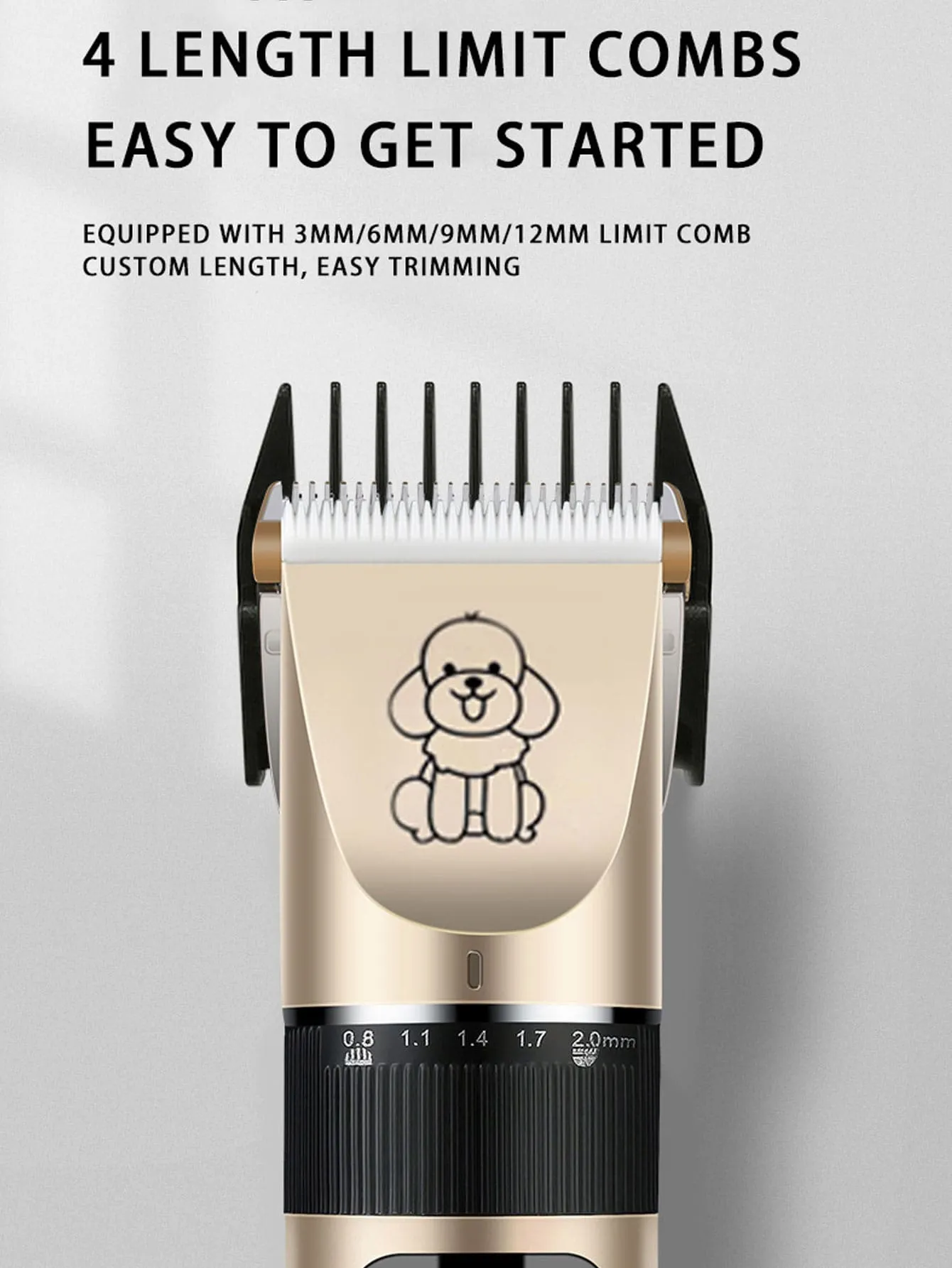 Rechargeable Pet Shaver Clippers Electric Quiet Grooming Hair Clippers Set for Dogs Cats Pets