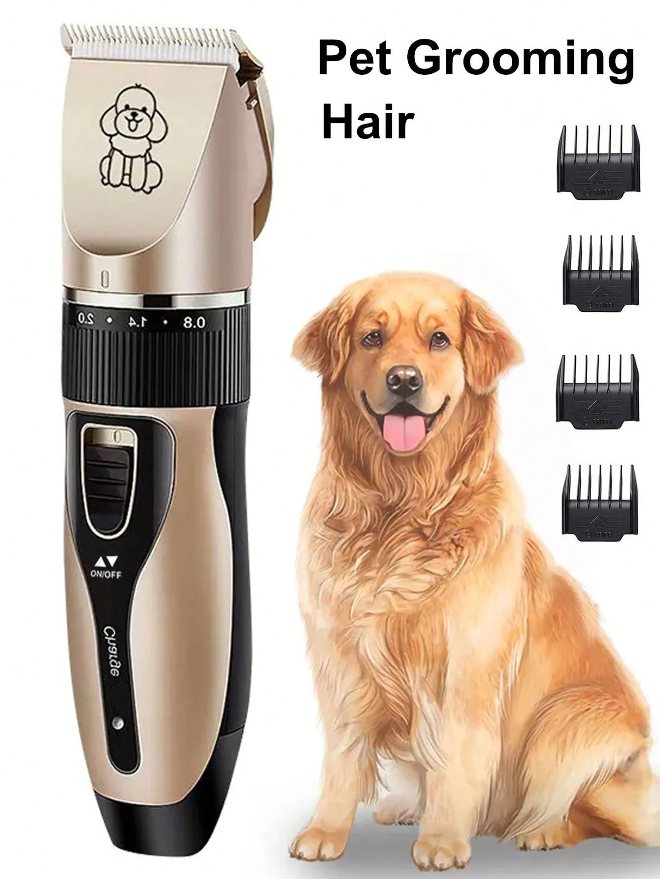 Rechargeable Pet Shaver Clippers Electric Quiet Grooming Hair Clippers Set for Dogs Cats Pets