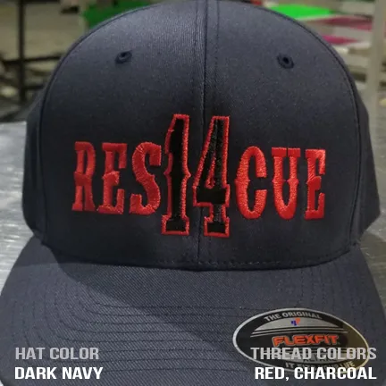 Rescue Number Outlined Custom Hat - Flexfit