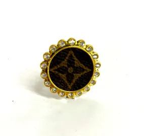 Round Gold Bling Flourish Ring