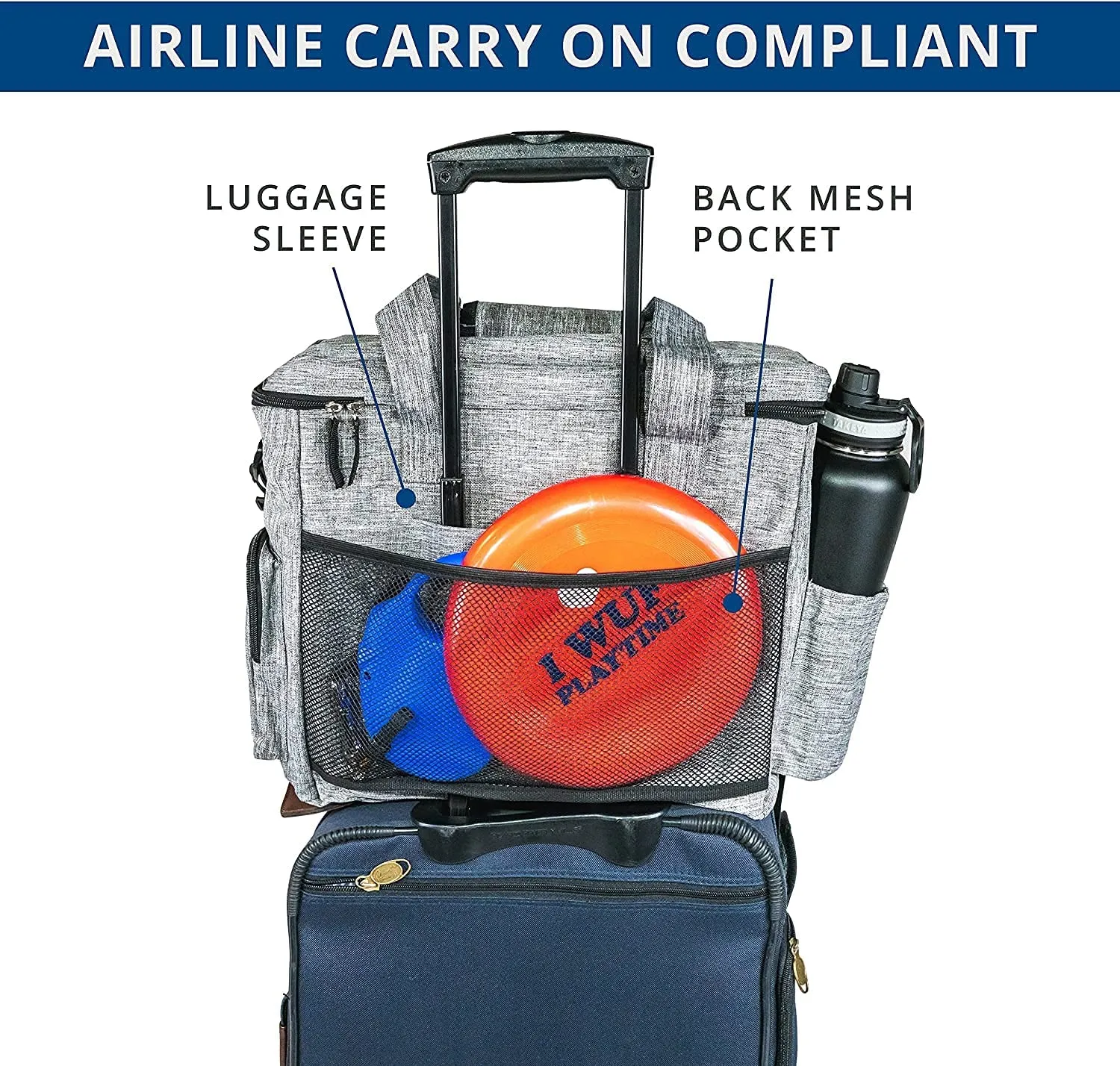 Top Dog Travel Bag - Airline Approved Travel Set for Dogs Stores All Your Dog Accessories - Includes Travel Bag, 2X Food Storage Containers and 2X Collapsible Dog Bowls