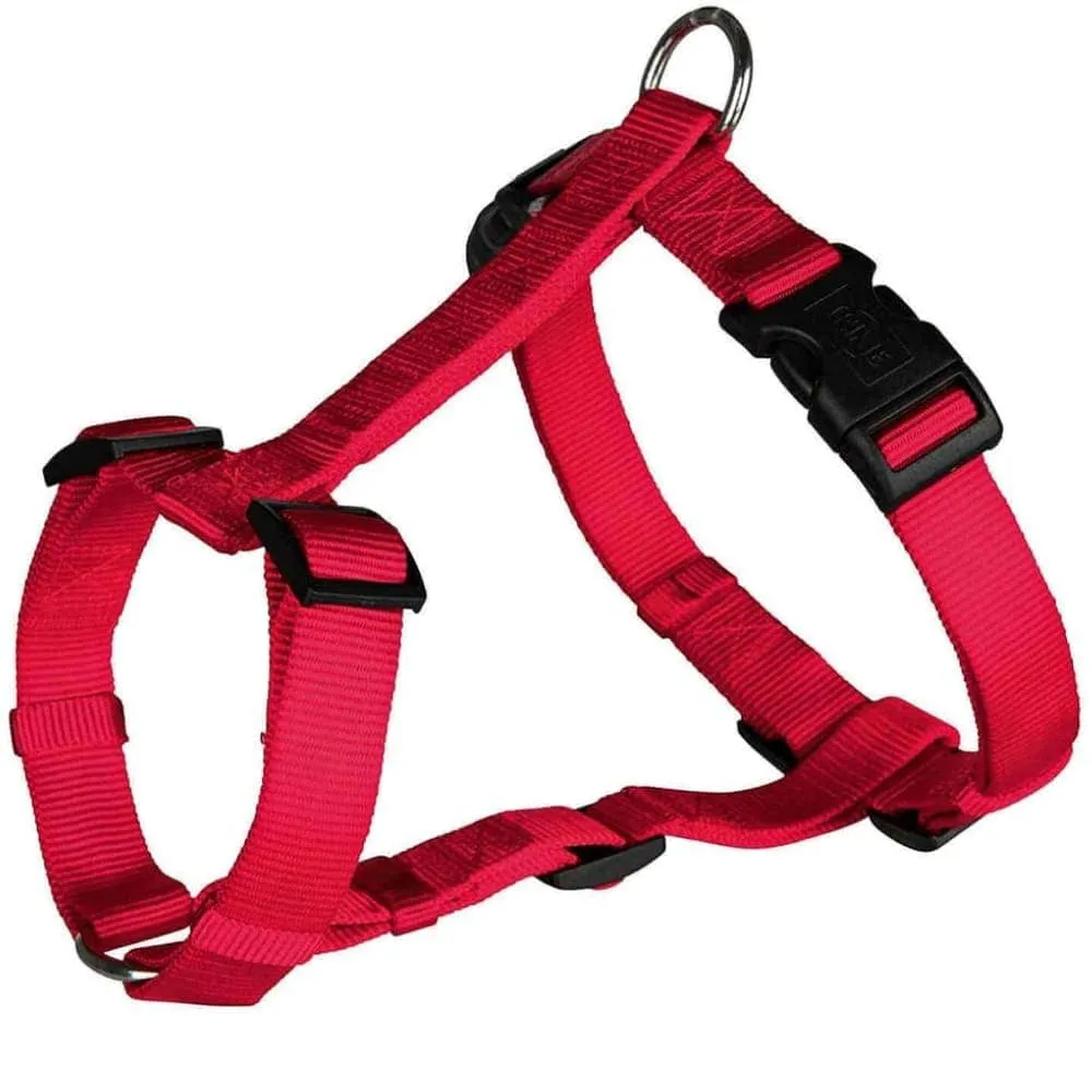 Trixie Premium H Harness and Classic Lead Leash for Dogs Combo (Red)