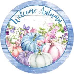Welcome Autumn Sign, Fall Sign, Wreath Sign, Wreath Center,