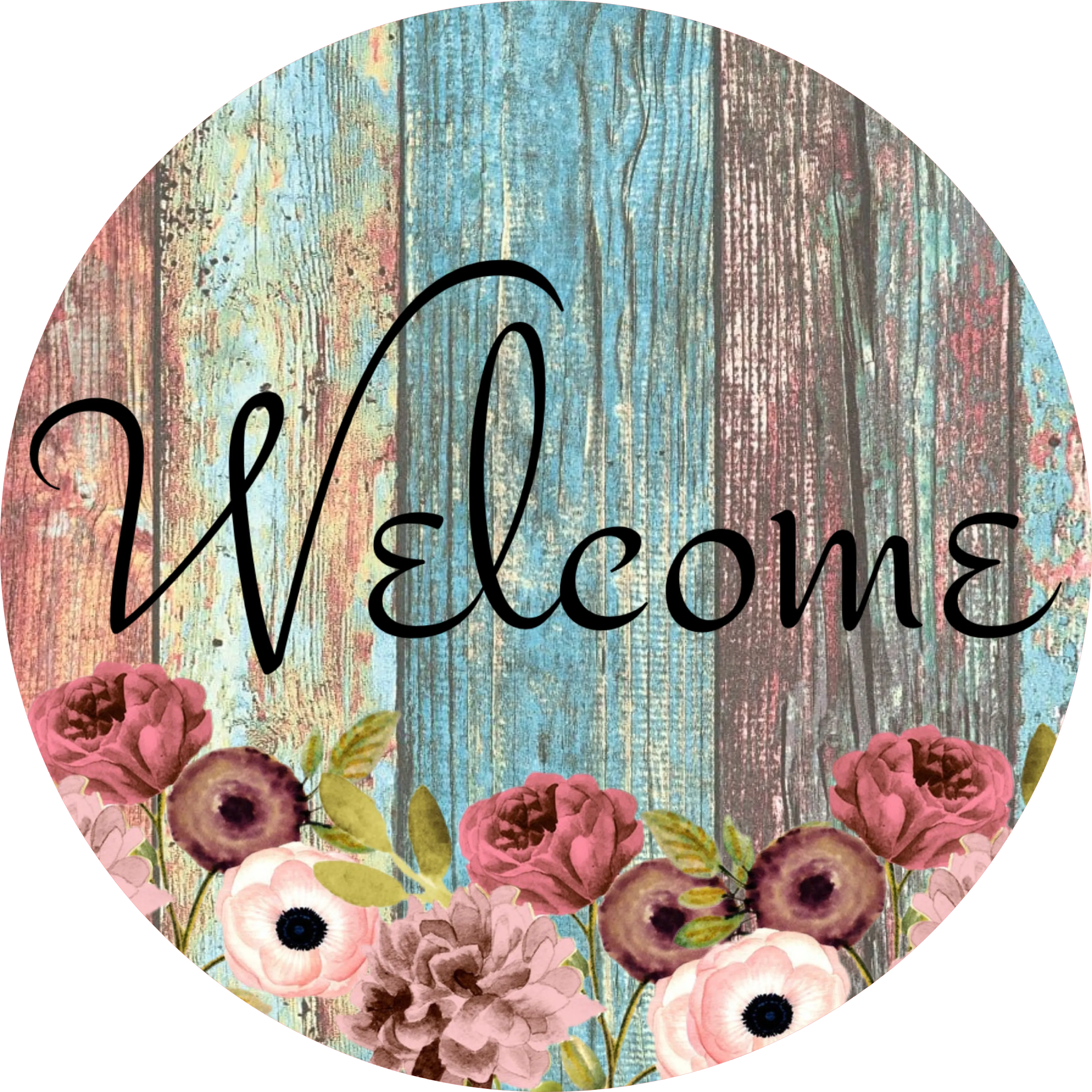 Welcome Sign, Wreath Center, Wreath Attachment