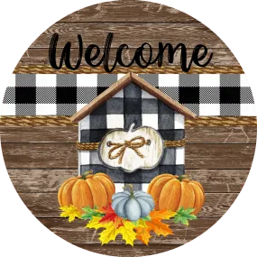 Welcome Sign, Wreath Sign, Wreath Center, Wreath Attachment