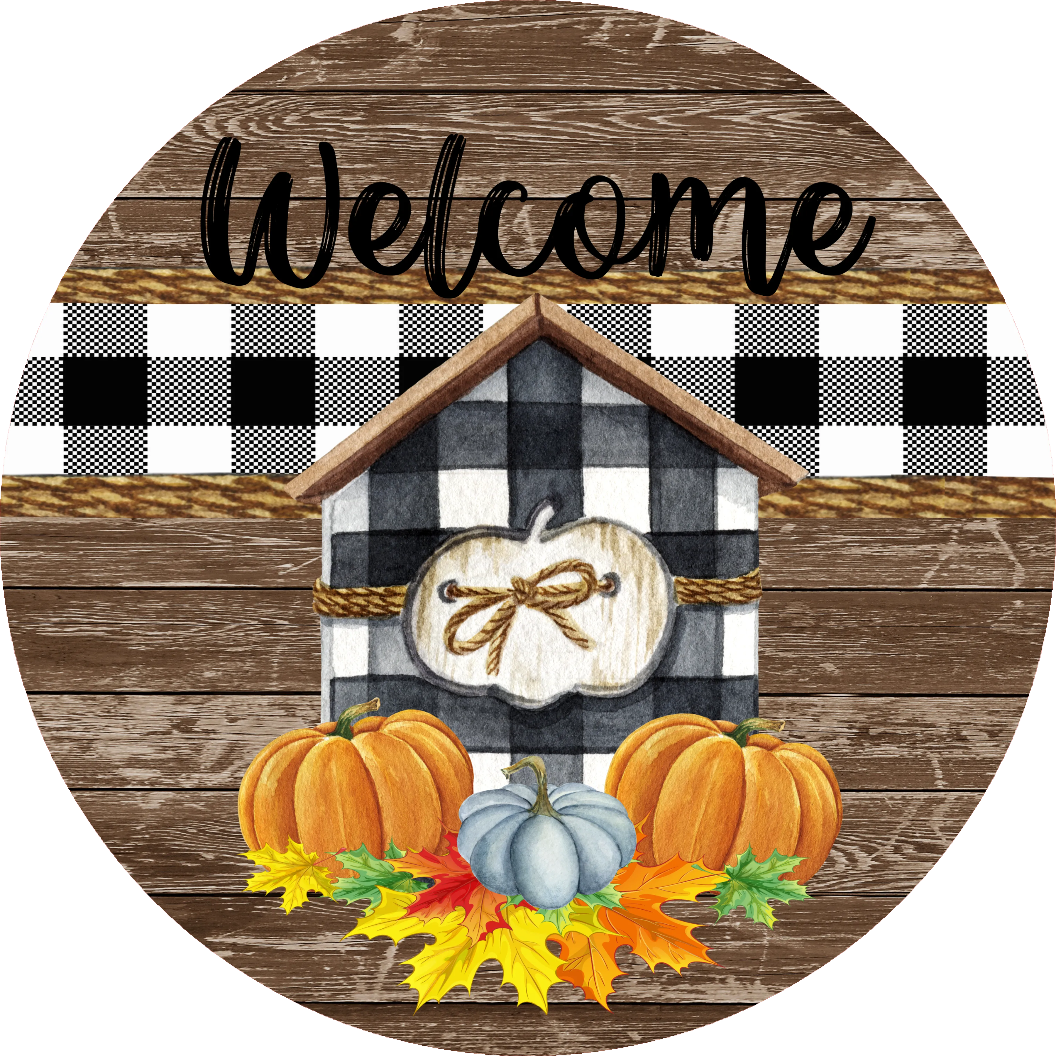 Welcome Sign, Wreath Sign, Wreath Center, Wreath Attachment