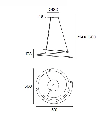 White LED Single Pendant - ID 5194
