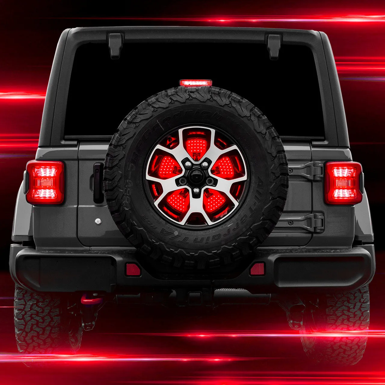 XKGlow 5th Wheel Light - Jeep Wrangler w/ Sequential Turn / Brake / Reverse